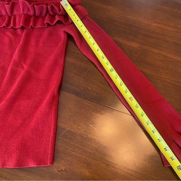 WHBM off shoulder ruffle sweater - Picture 5 of 7